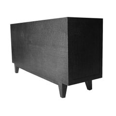 Med. Hammered Antq. Bronze Floral Sideboard - Zeitgenössische geschnitzte Metall-Credenza