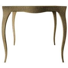 Méd. Table d'appoint en laiton martelé - Art Deco Cabriole Leg Card Table, Handmade
