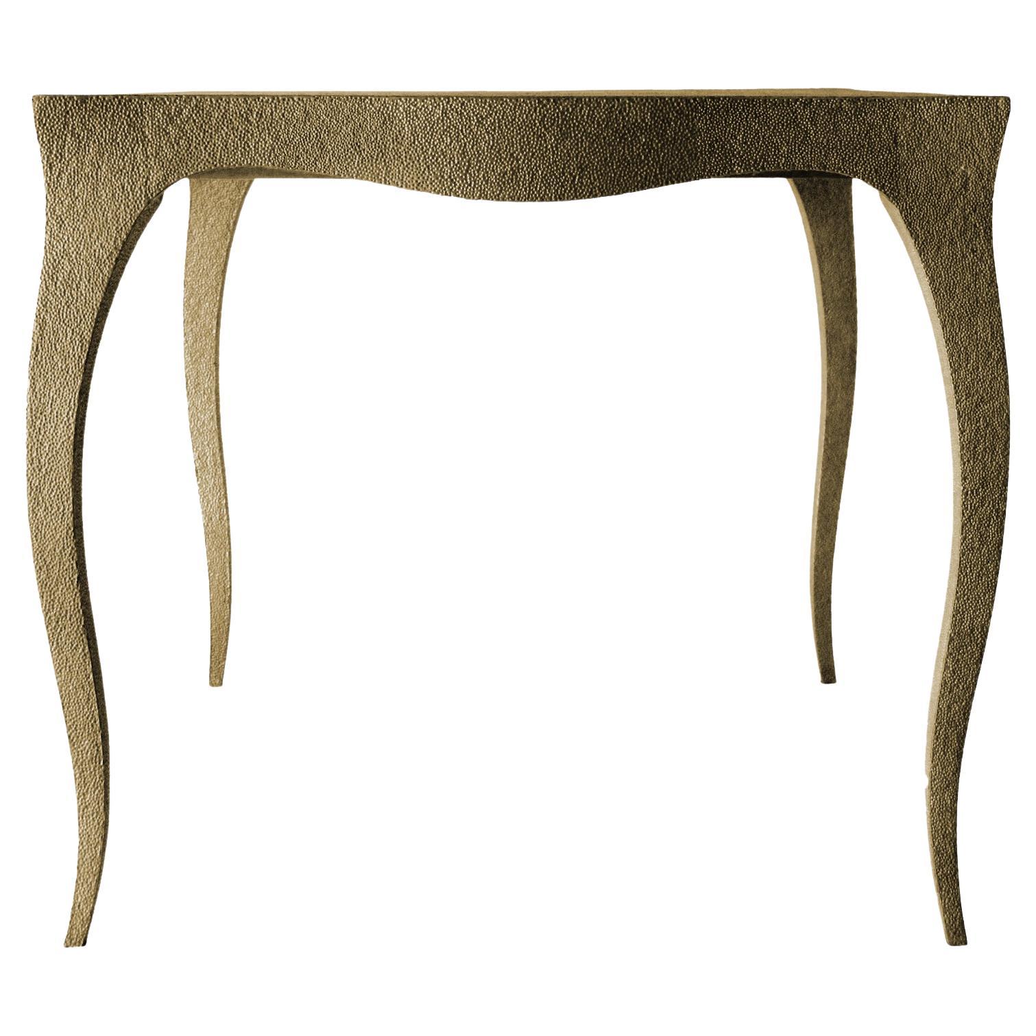 Med. Hammered Brass Side Table – Sculptural Cabriole Leg Card Table, Handmade