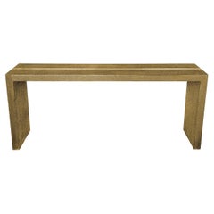 Méd. Table de canapé en laiton martelé - Minimal Rectangular Console Table, Handmade