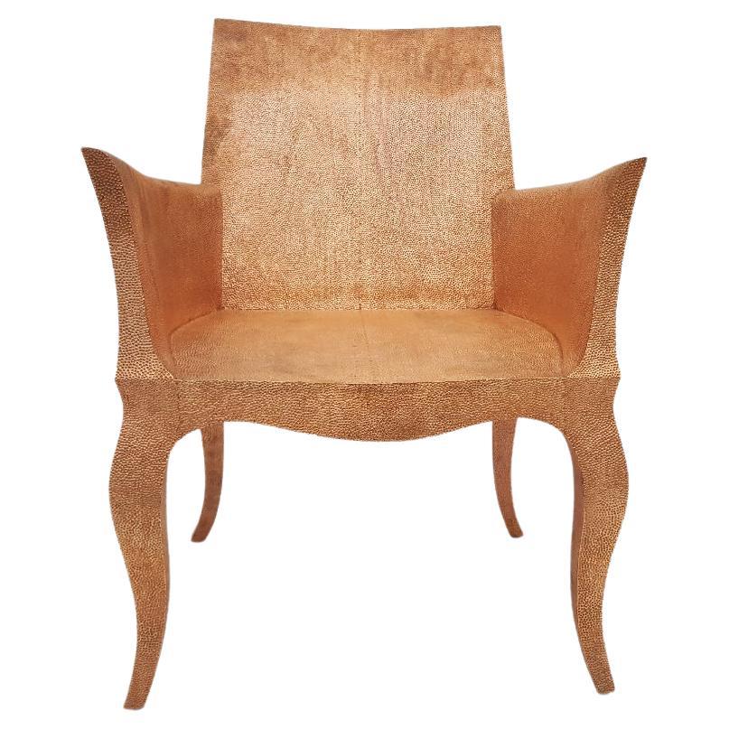 Méd. Club Chair en cuivre martelé - Fauteuil Louise à pieds cabrioles, Paul Mathieu