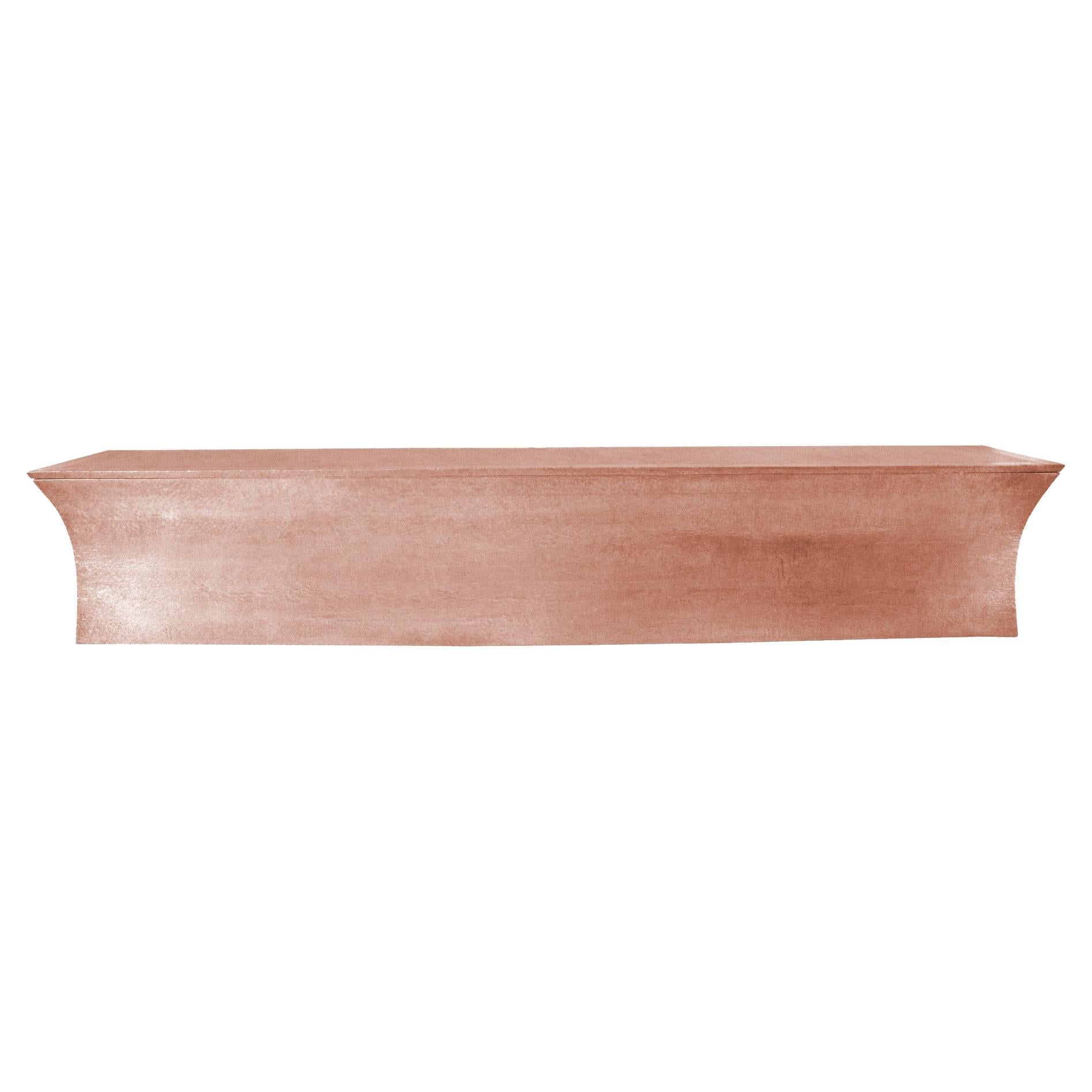 Med. Hammered Copper Long Storage Bench – Vaisseau Ottoman, Paul Mathieu