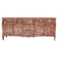 Med. Hammered Copper Louise Floral Credenza – Paul Mathieu, Handmade