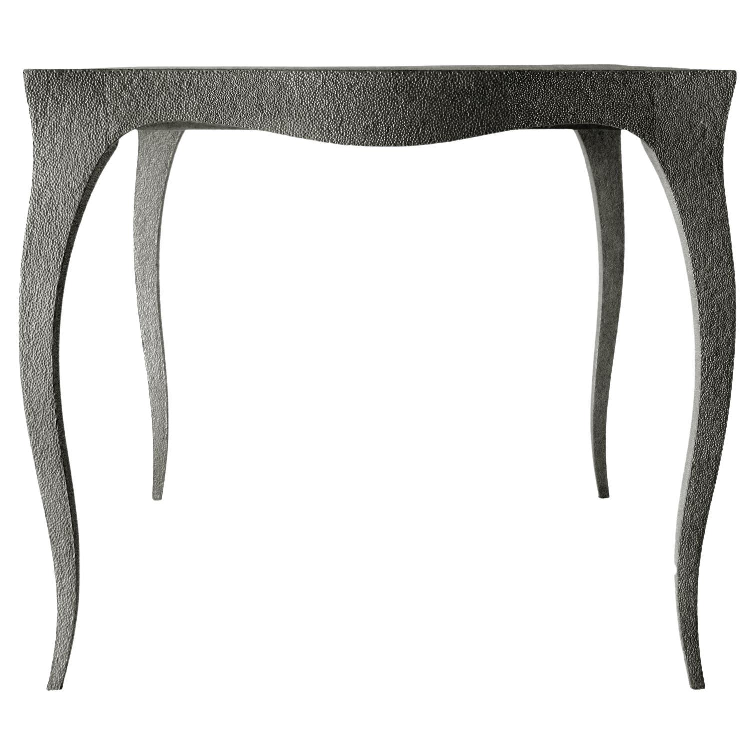 Med. Hammered White Bronze End Table – Cabriole Leg Card Table, Handmade