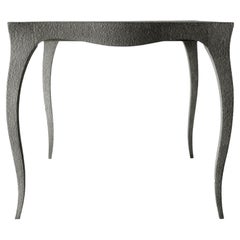 Med. Hammered White Bronze End Table – Cabriole Leg Card Table, Handmade