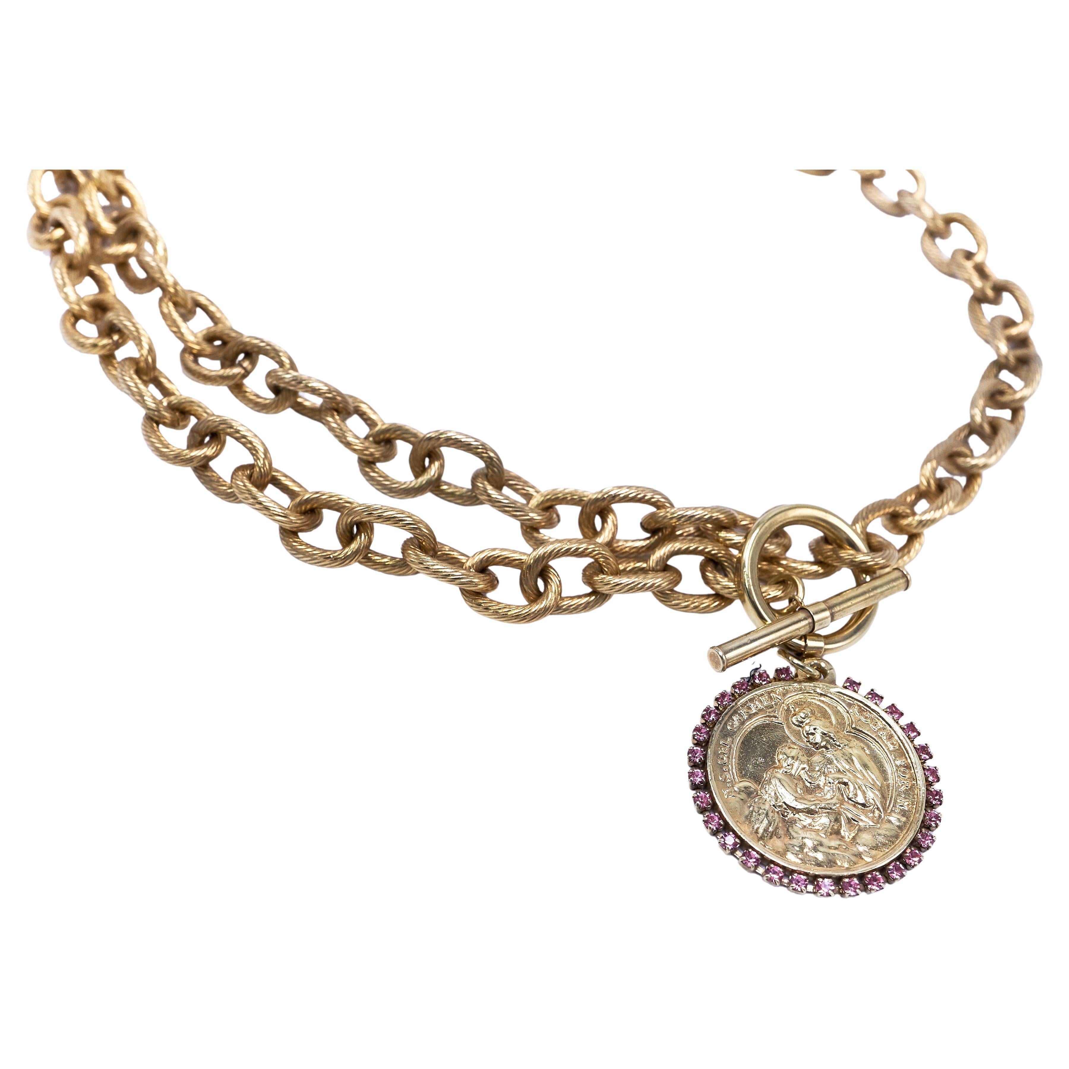 Medal Crystal Chain Necklace Choker J Dauphin

J DAUPHIN necklace 