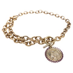 Used Medal Chain Necklace Choker