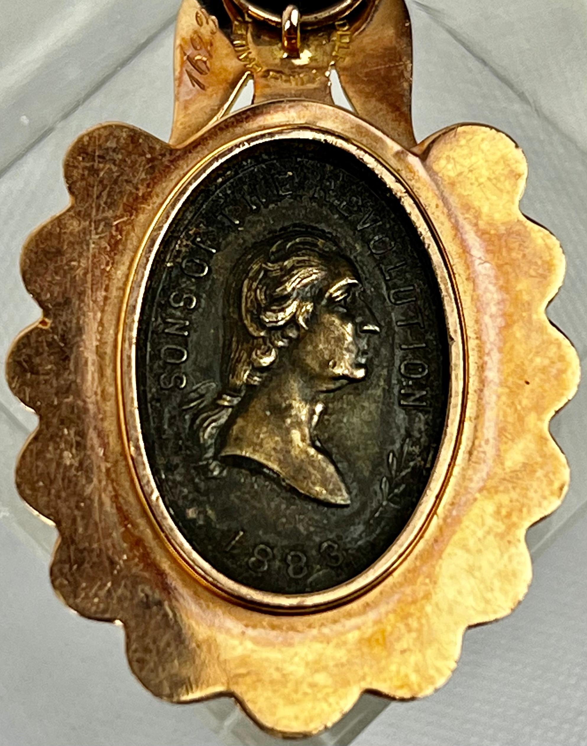 Women's or Men's Sons of the Revolution Medal, Bailey, Banks & Biddle, 1883