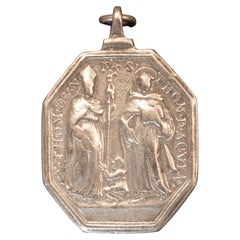 Médaille de saint Thomas, saint Thomas d'Aquin, sainte Anne et saint James. Argent. Espagne, XVIIe siècle