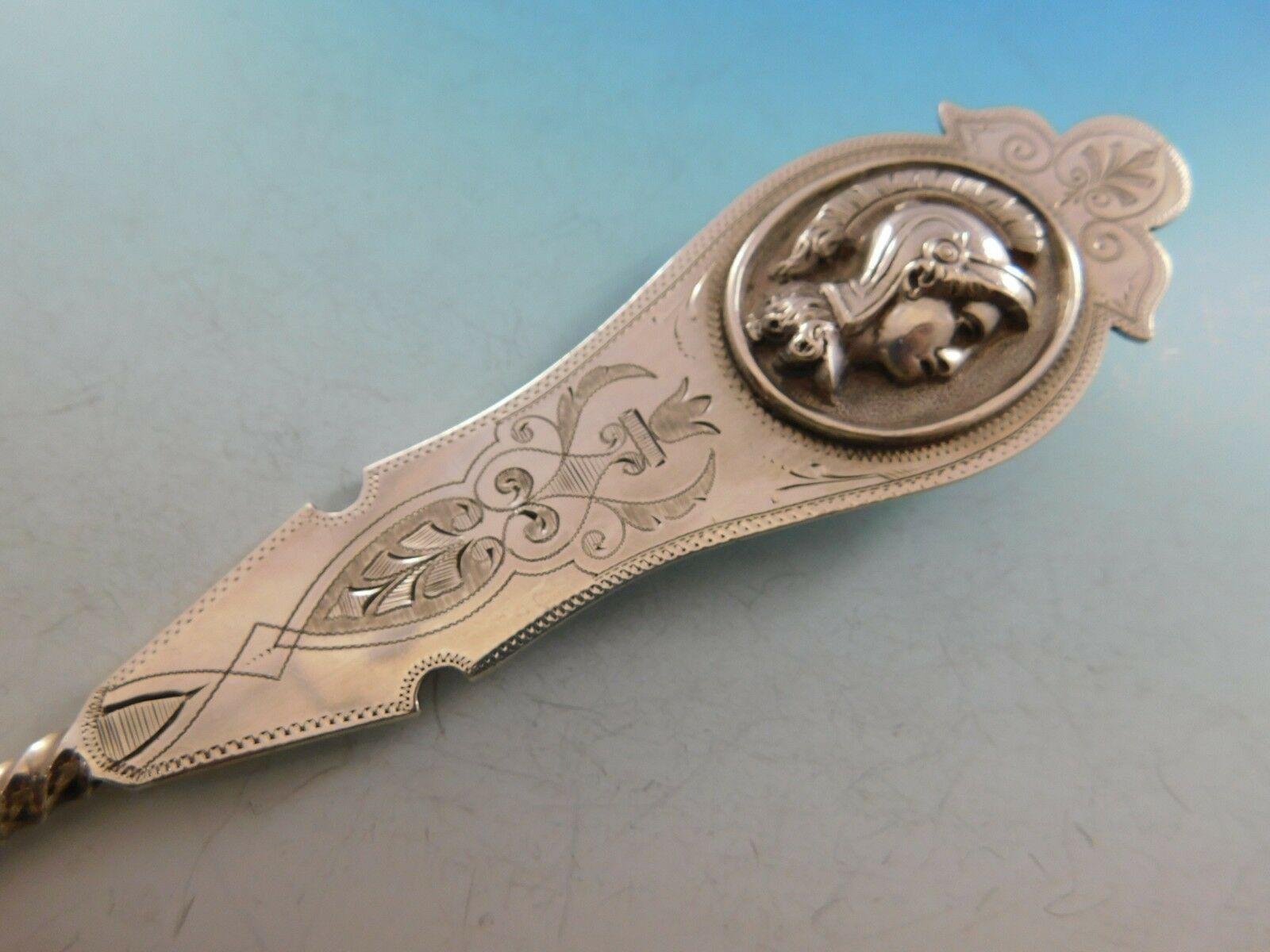 20th Century Medallion by Duhme Sterling Silver Stuffing Spoon GW Twist Handle Brite-Cut