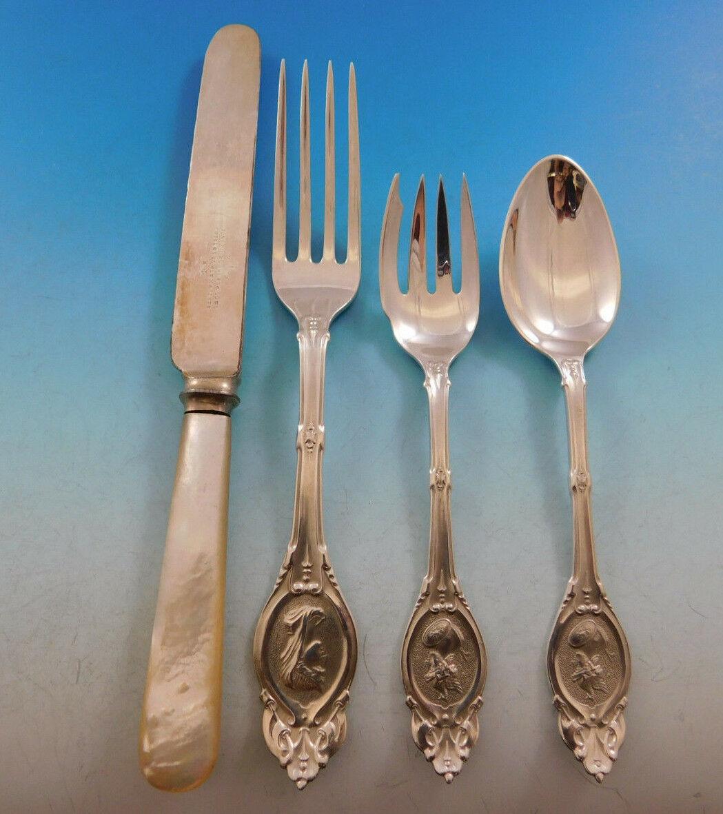 20th Century Medallion by Shiebler Sterling Silver Flatware Service Set 181 Pieces Dinner
