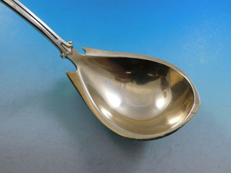 Medallion by Wendt Sterling Silver Gravy Ladle Gold Washed Server