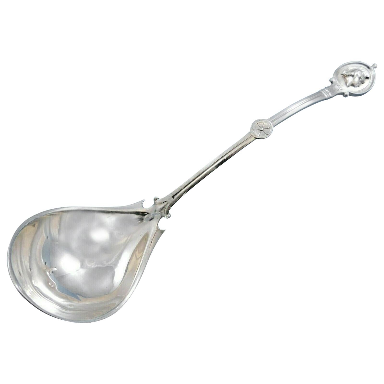 Medallion by Wendt Sterling Silver Punch Ladle Pointed Serving Antique