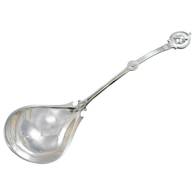 Medallion by Wendt Sterling Silver Punch Ladle Pointed Serving Antique