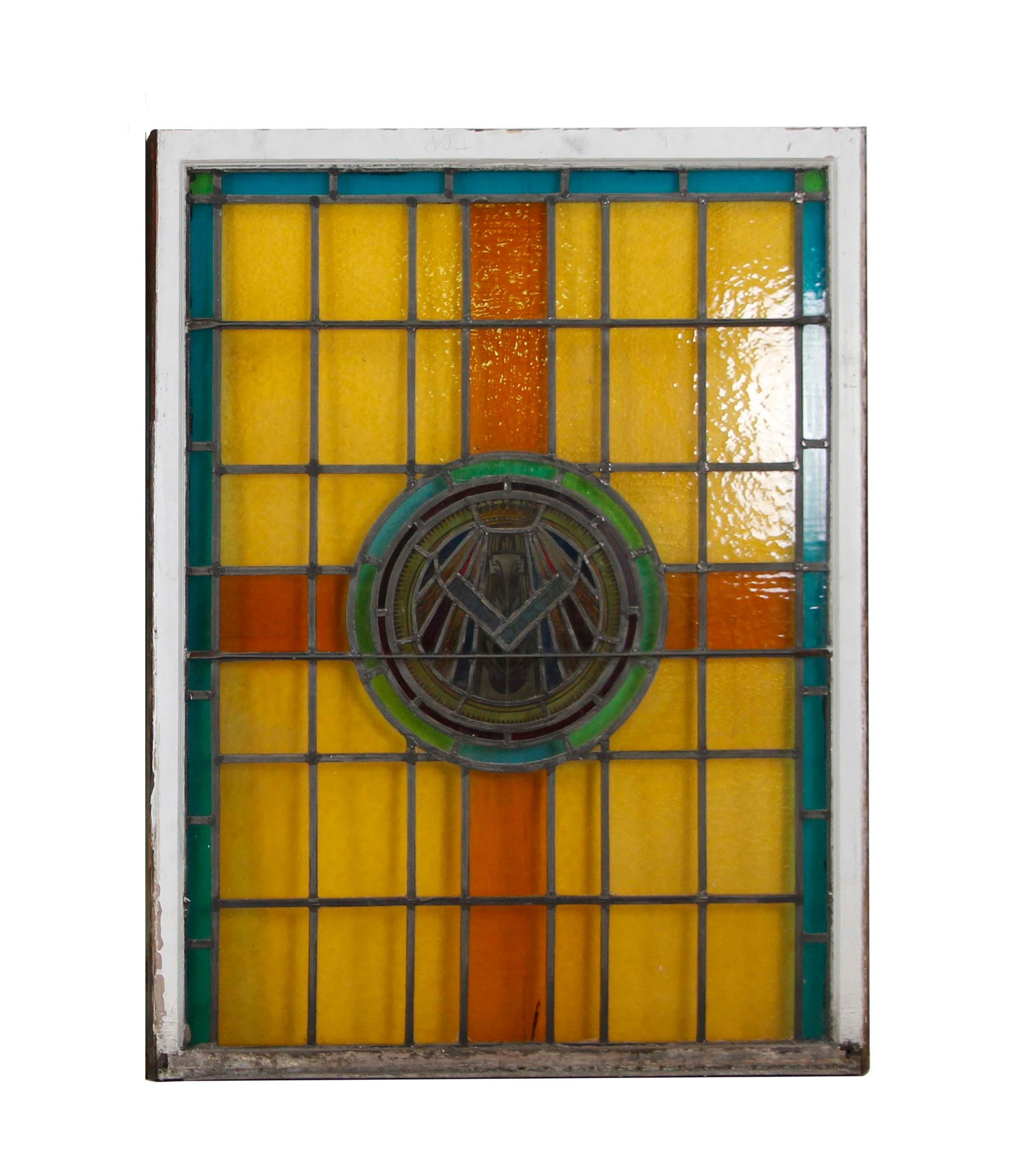 Medallion Church s Vitraux à double guillotine en vente 8