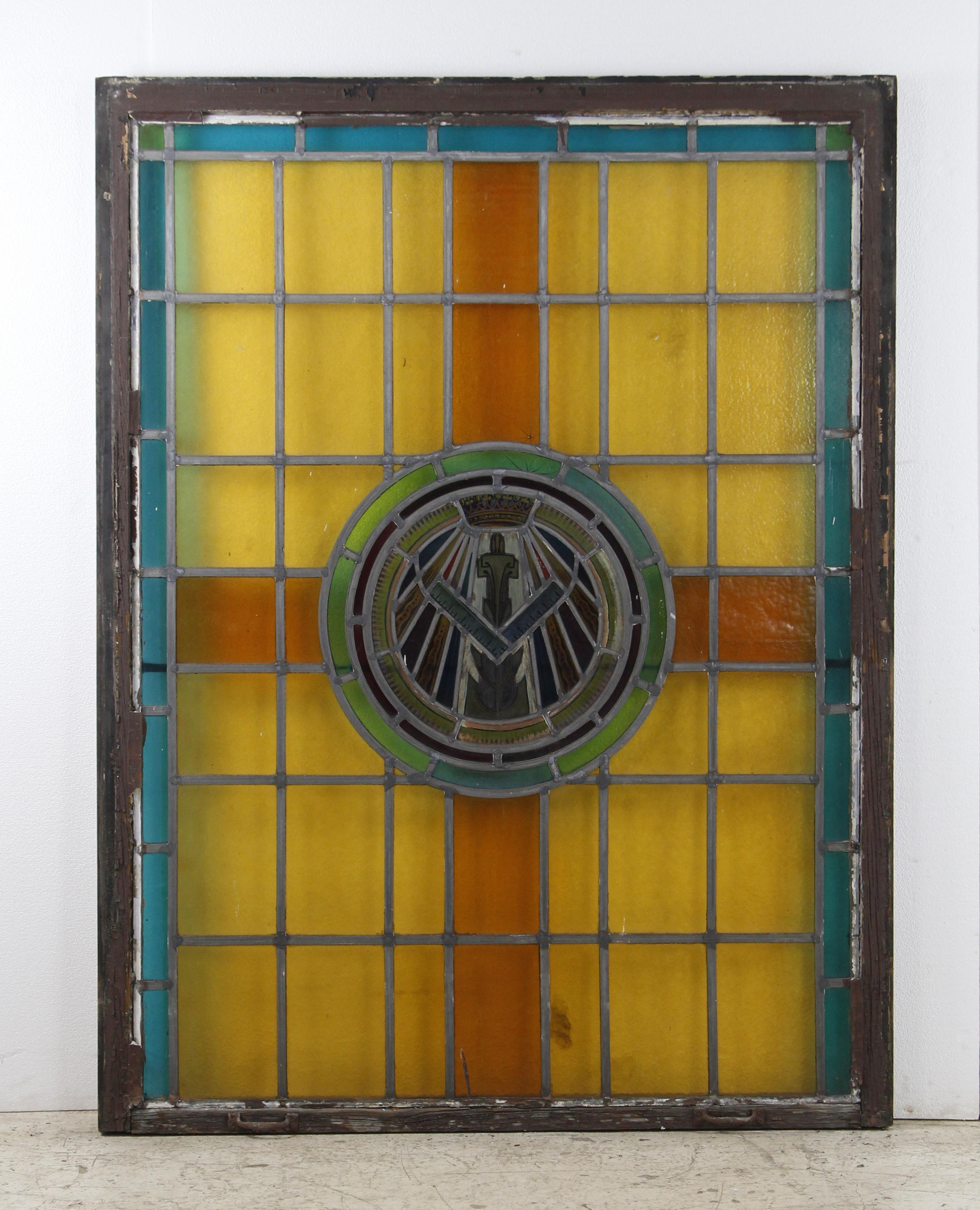 Medallion Church s Vitraux à double guillotine en vente 1