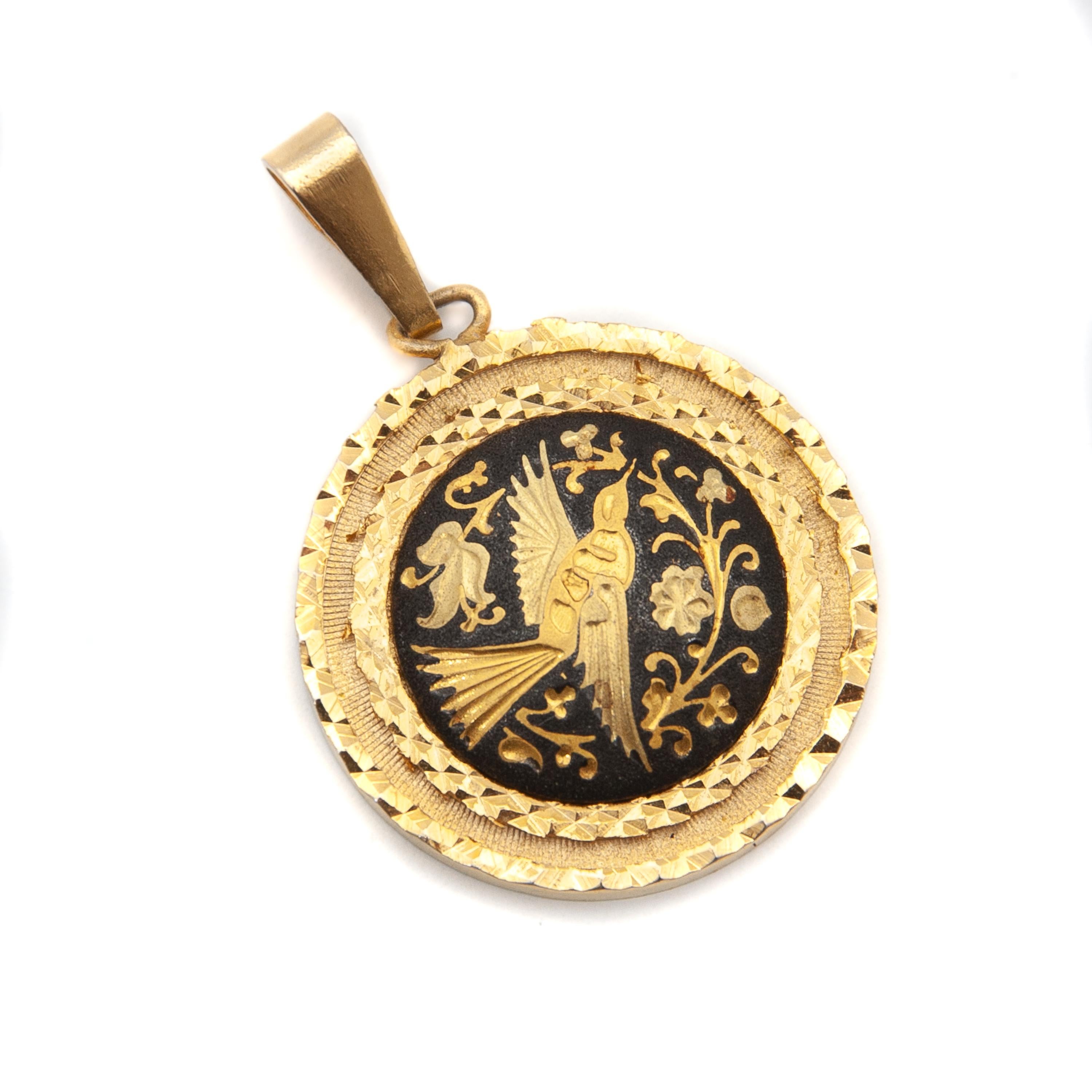 damascene pendant