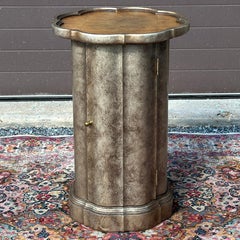Medallion Limited Hollywood Regency Serpentine Pedestal With Cabinet