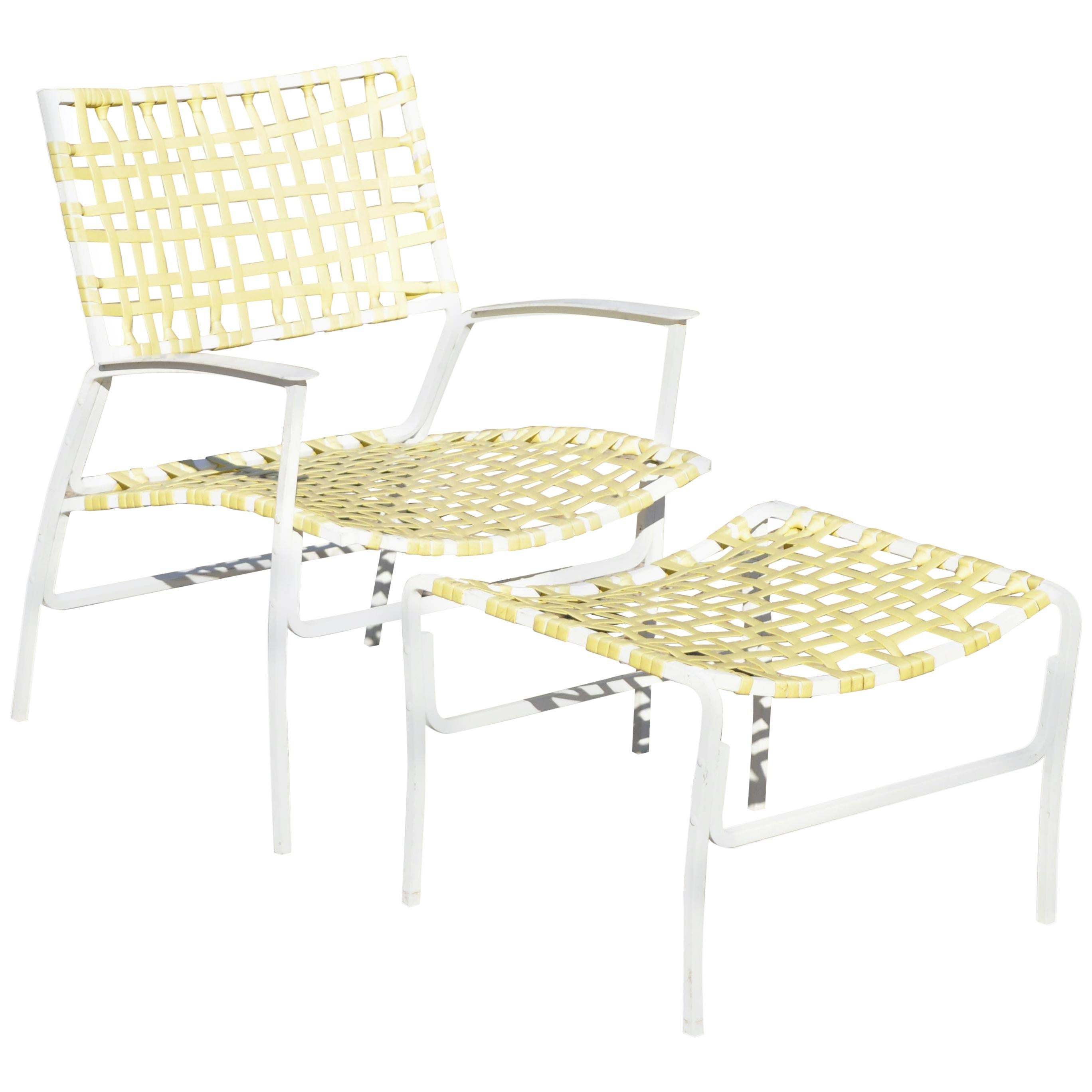 50' Tan Oval Vinyl Cord Spline Strapping Plastic Mid Century Retro Beach Chair 