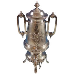 Medallion S. Mead & Co Sterling Silver Samovar Hot Water Urn Egyptian Hollowware