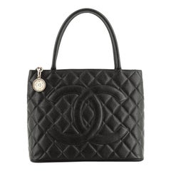 Medallion Tote Quilted Caviar