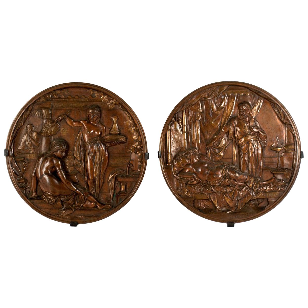 Medallions of King David and Bathsheba, Othello and Desdemona