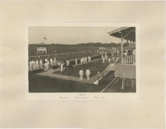 Medan Race-Course, Colonial Era Horse Racing Scene, Antique Photogravure c.1900