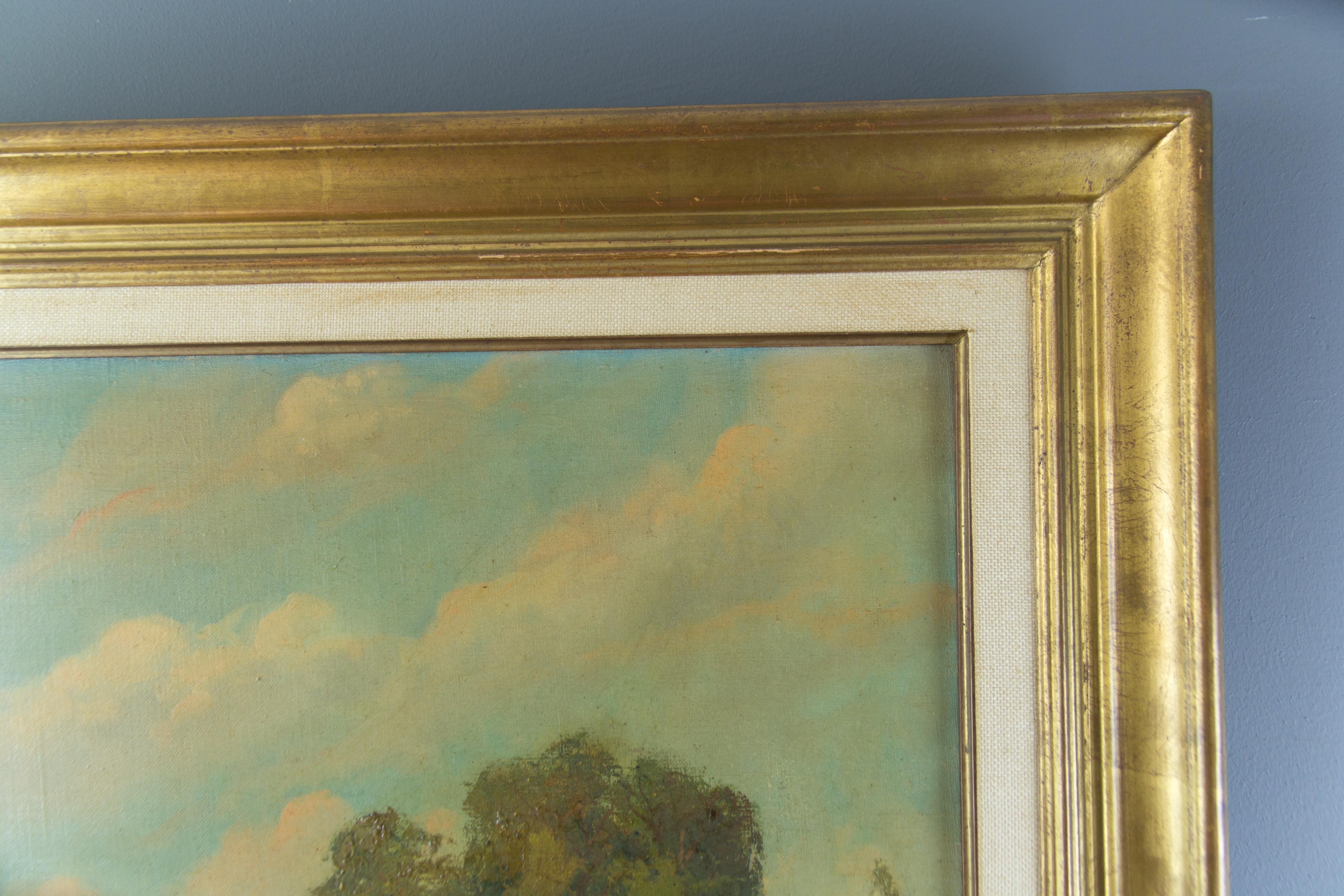 Médard Tytgat, Gemälde einer Landschaft mit Garten (Mitte des 20. Jahrhunderts) im Angebot