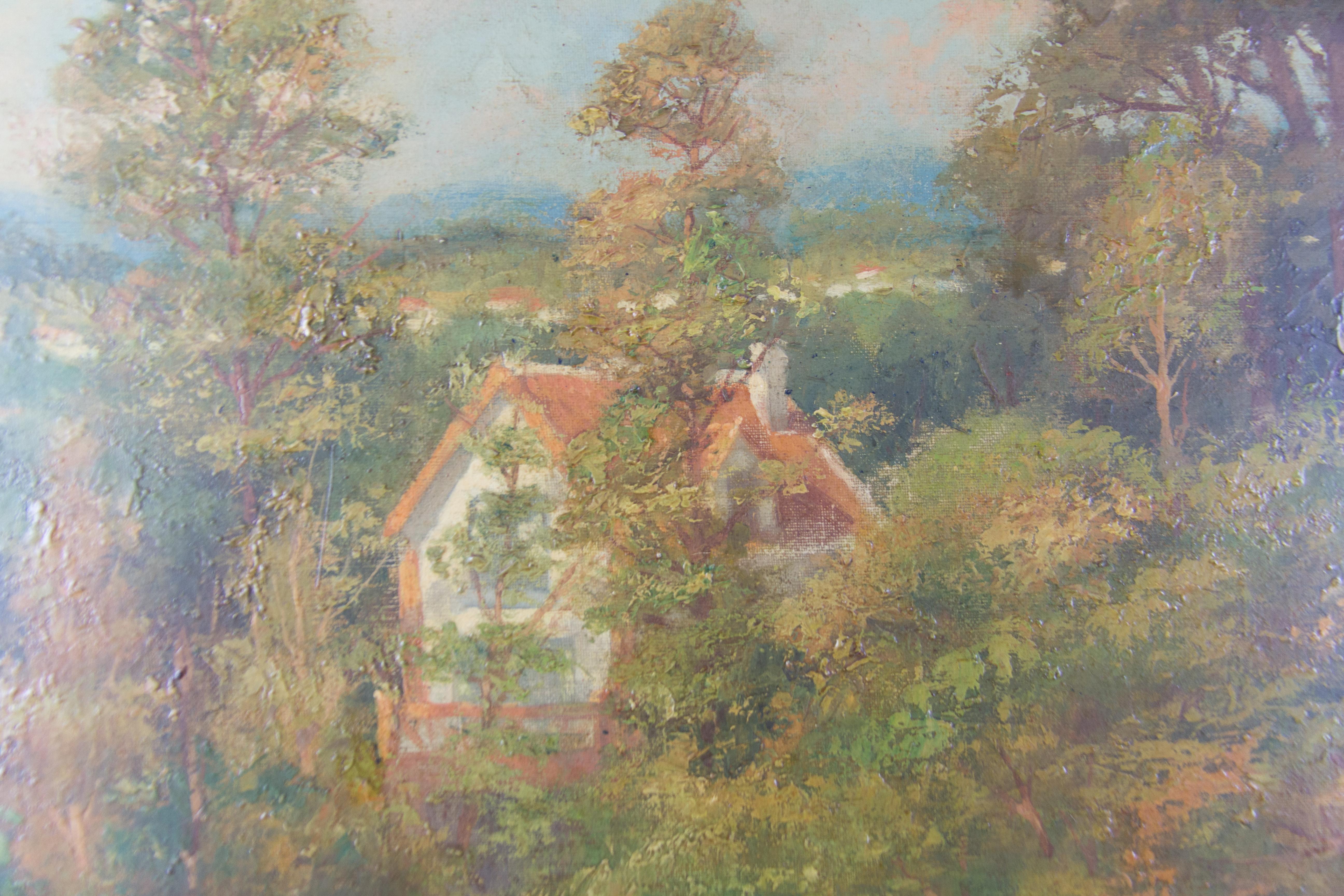Médard Tytgat, Gemälde einer Landschaft mit Garten im Angebot 2