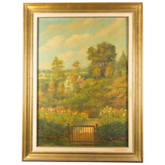Médard Tytgat Painting of a Landscape with Garden