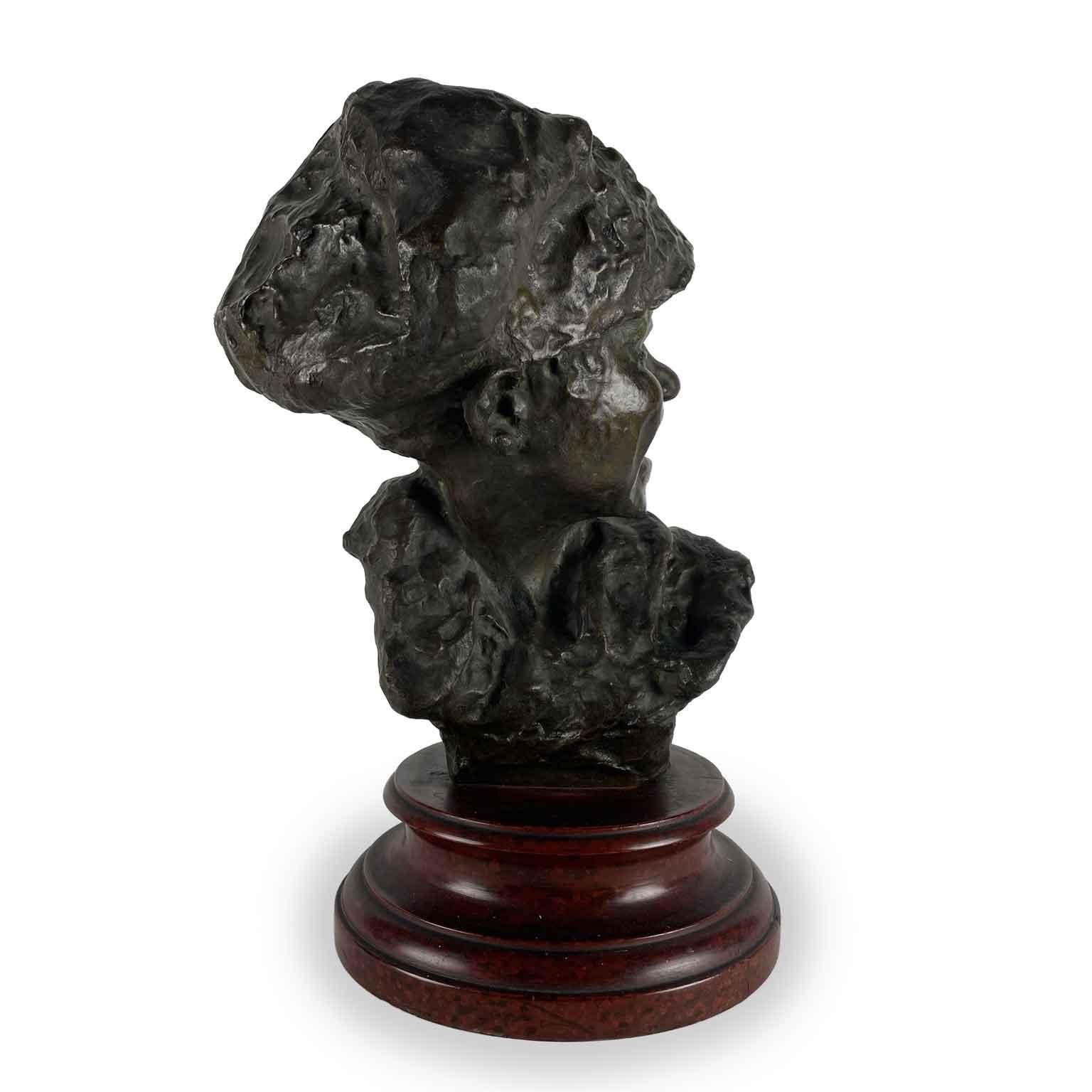 Medardo Rosso Gavroche o travieso busto impresionista en bronce Siglo XX
