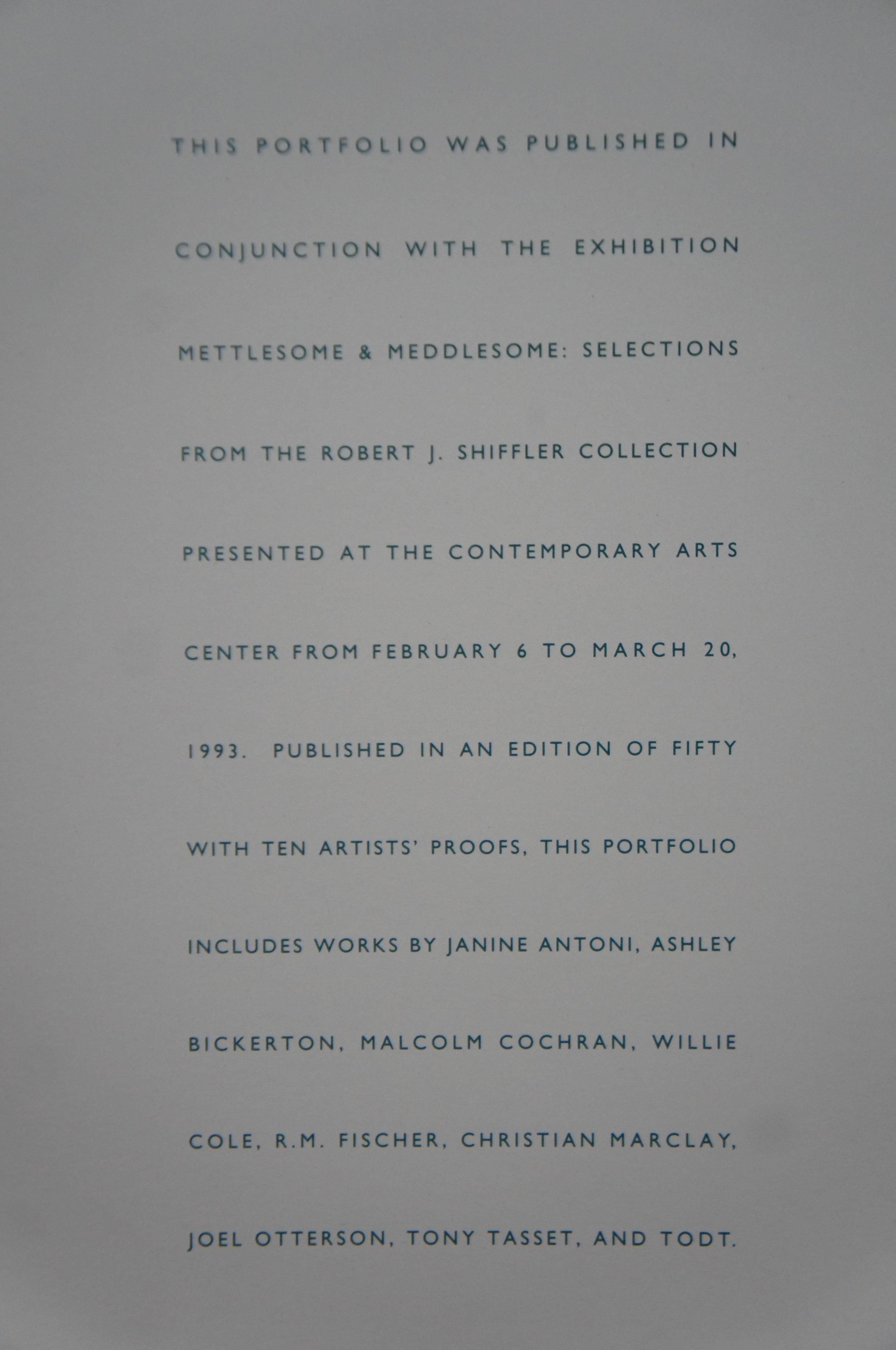 Late 20th Century Meddlesome & Mettlesome Exhibition Catalog Press Sheet Lot Contemporary Artwork For Sale