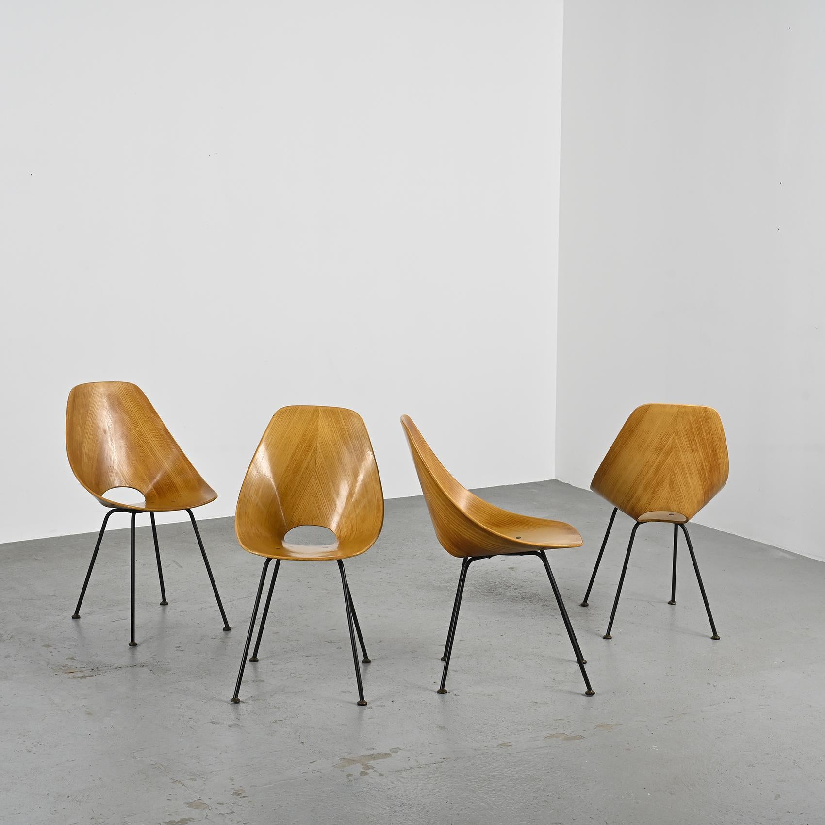 Medea Chairs by Vittorio Nobili 1954, Set of 4 For Sale 5