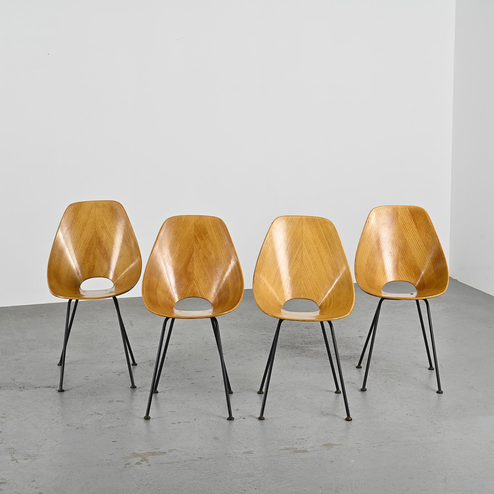 Medea Chairs by Vittorio Nobili 1954, Set of 4 For Sale 7
