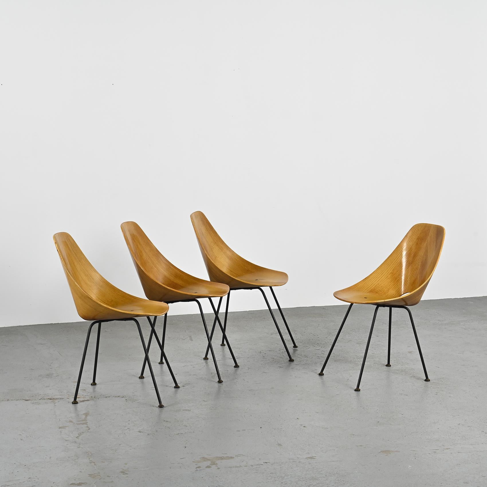 Medea Chairs by Vittorio Nobili 1954, Set of 4 For Sale 8