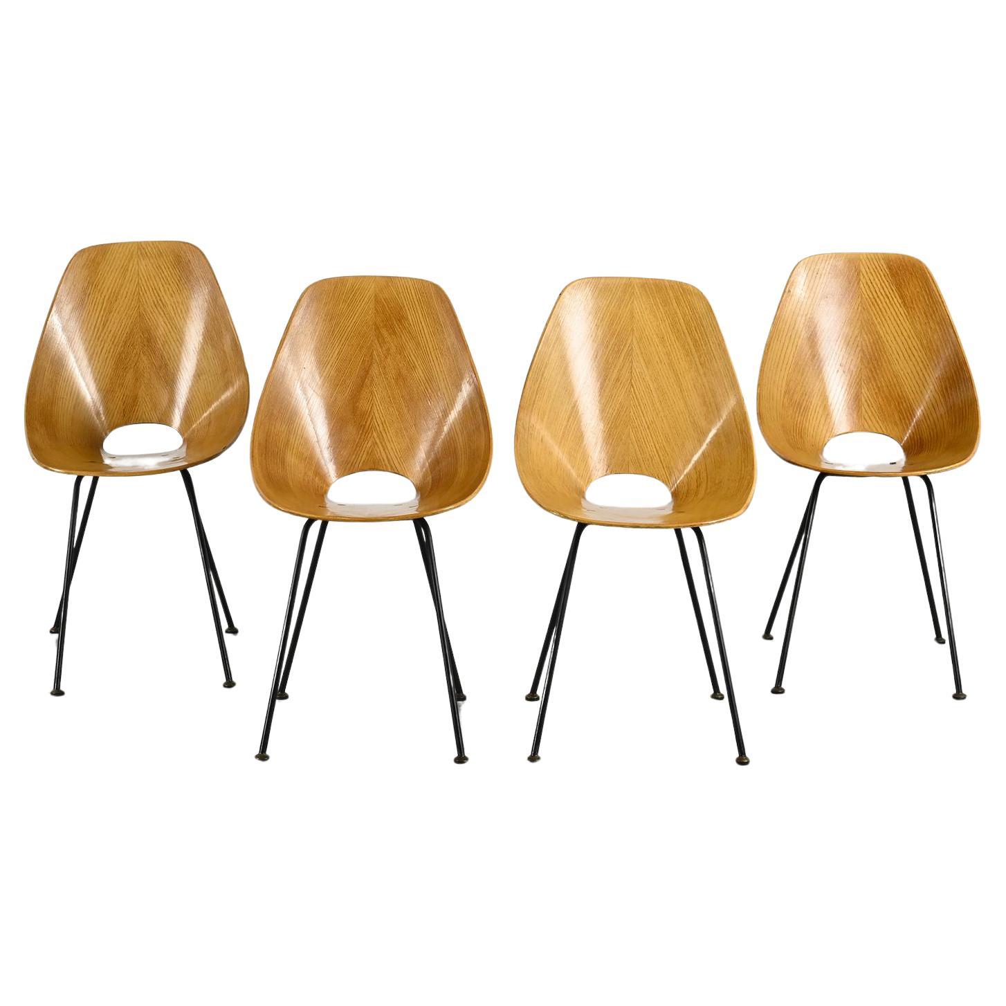 Medea Chairs by Vittorio Nobili 1954, Set of 4 For Sale