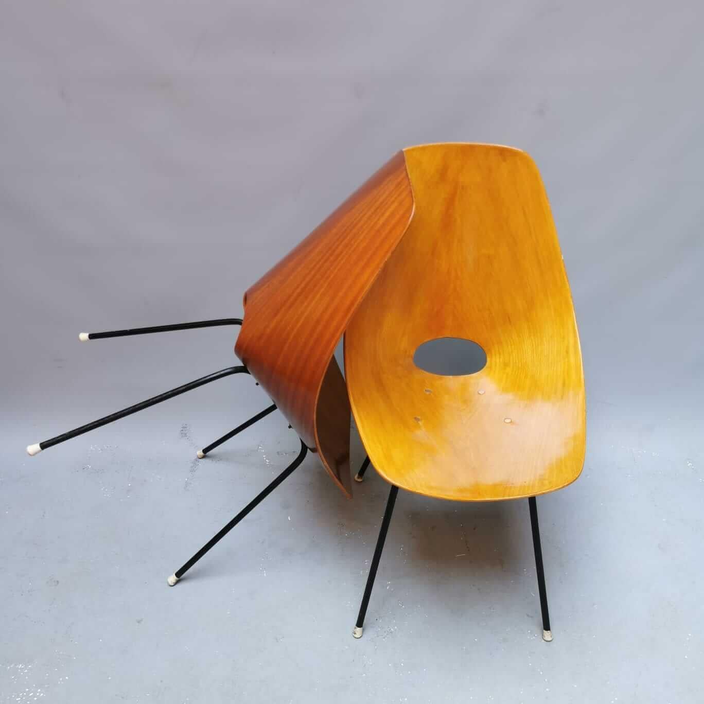 Midcentury Italian Medea Chair by Vittorio Nobili, Set of 2 For Sale 2