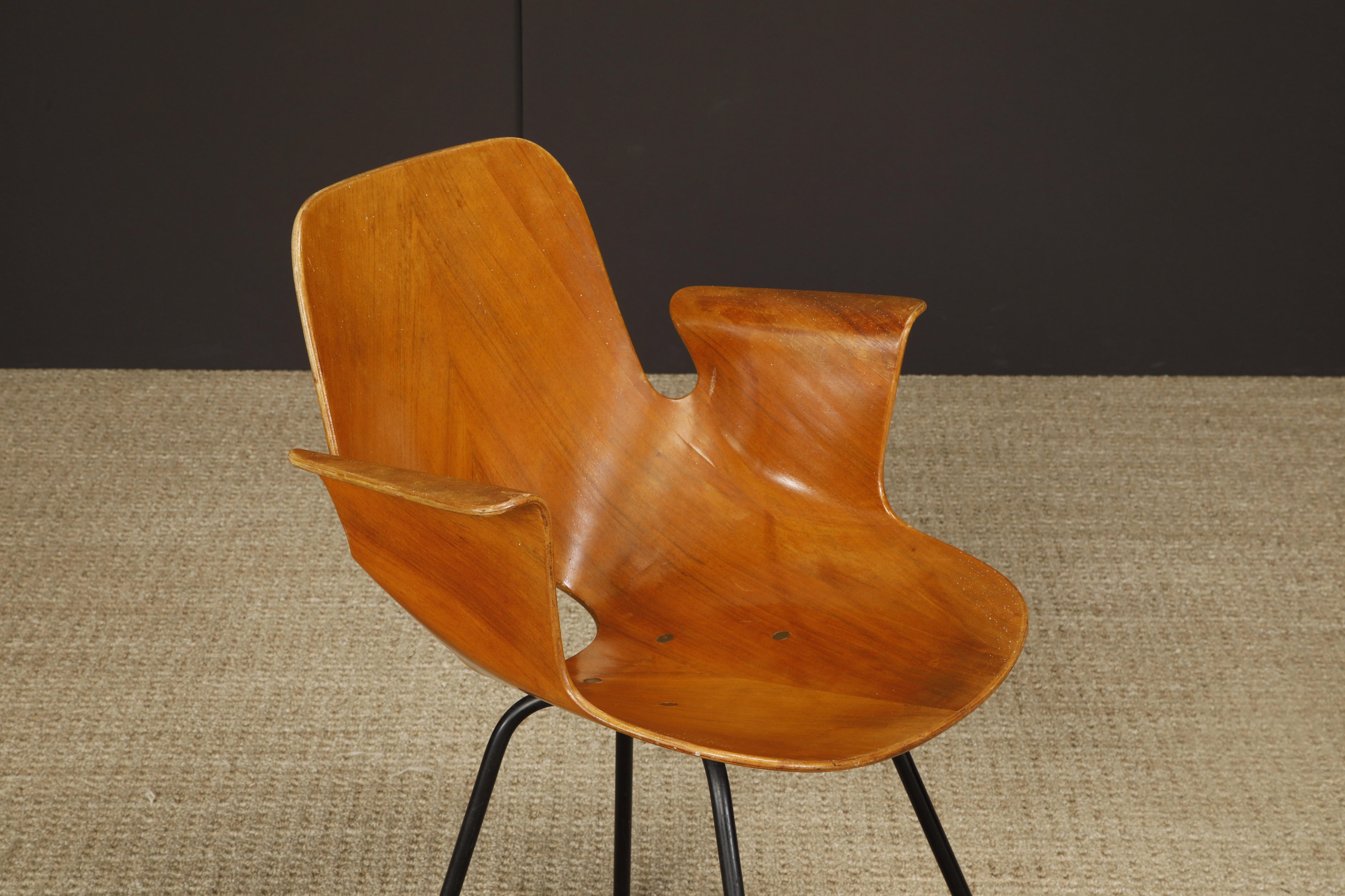 'Medea' Model 102 Bentwood Armchair by Vittorio Nobili, c 1955 Italy, Signed For Sale 4
