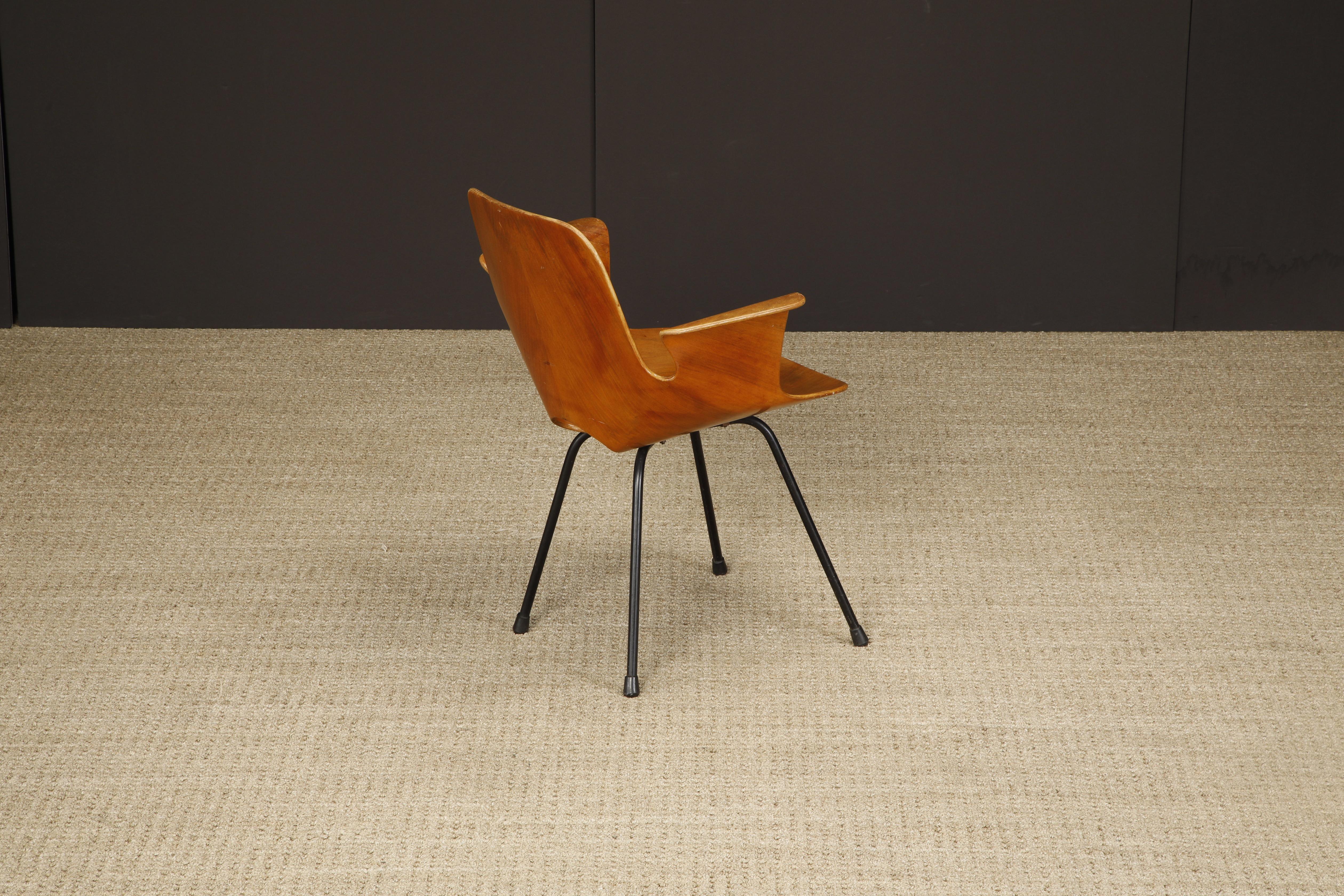 'Medea' Model 102 Bentwood Armchair by Vittorio Nobili, c 1955 Italy, Signed For Sale 7