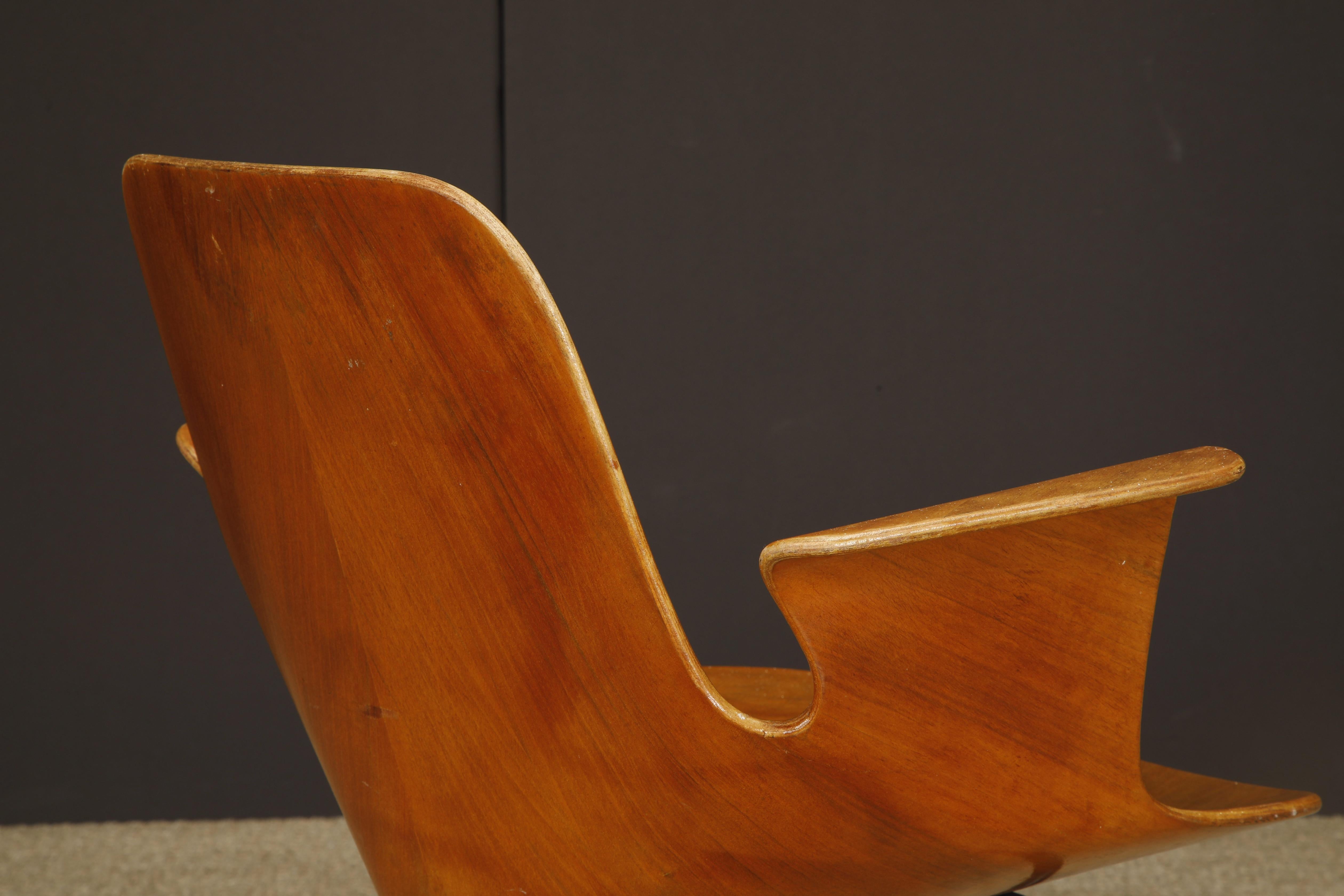 'Medea' Model 102 Bentwood Armchair by Vittorio Nobili, c 1955 Italy, Signed For Sale 8