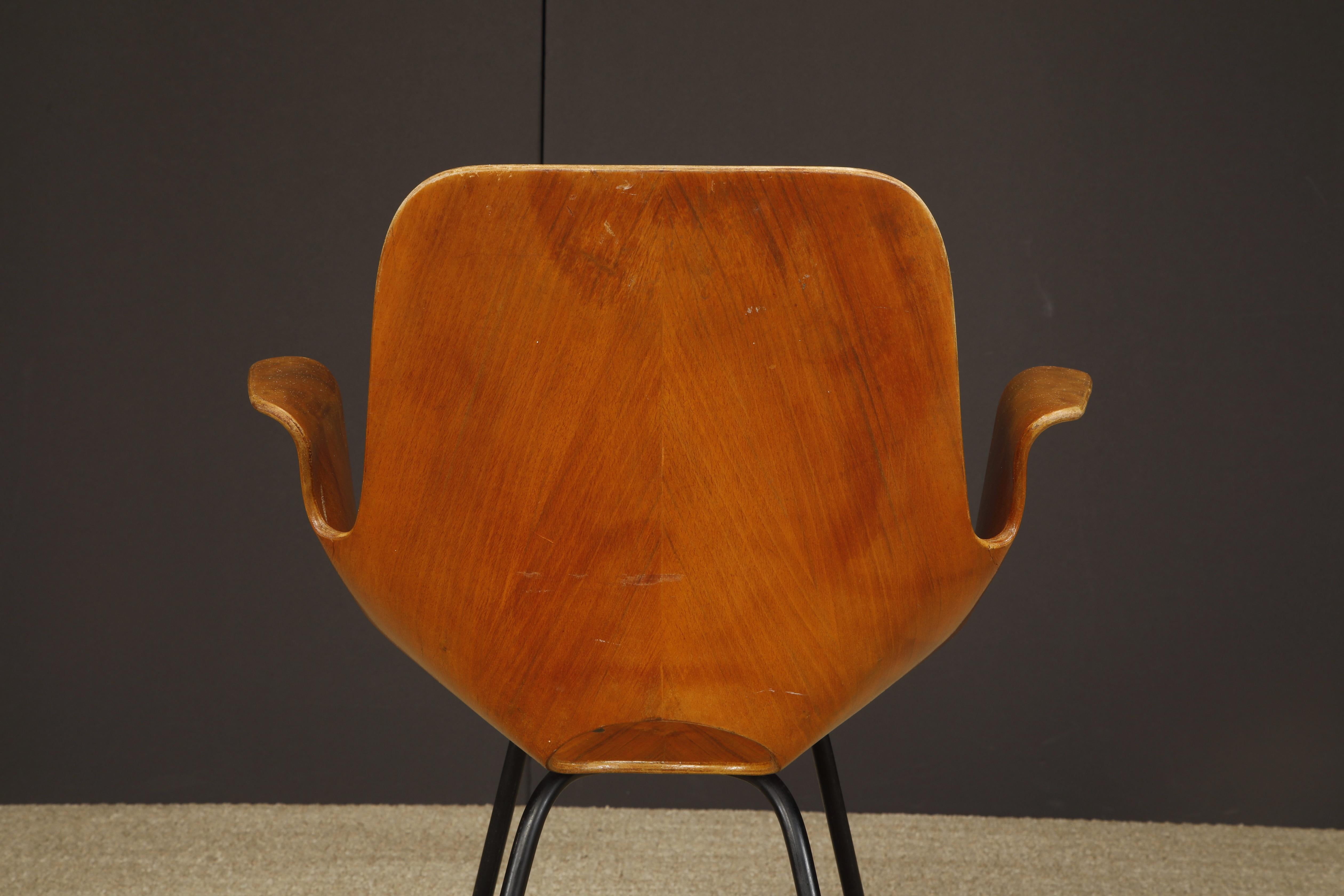 'Medea' Model 102 Bentwood Armchair by Vittorio Nobili, c 1955 Italy, Signed For Sale 9