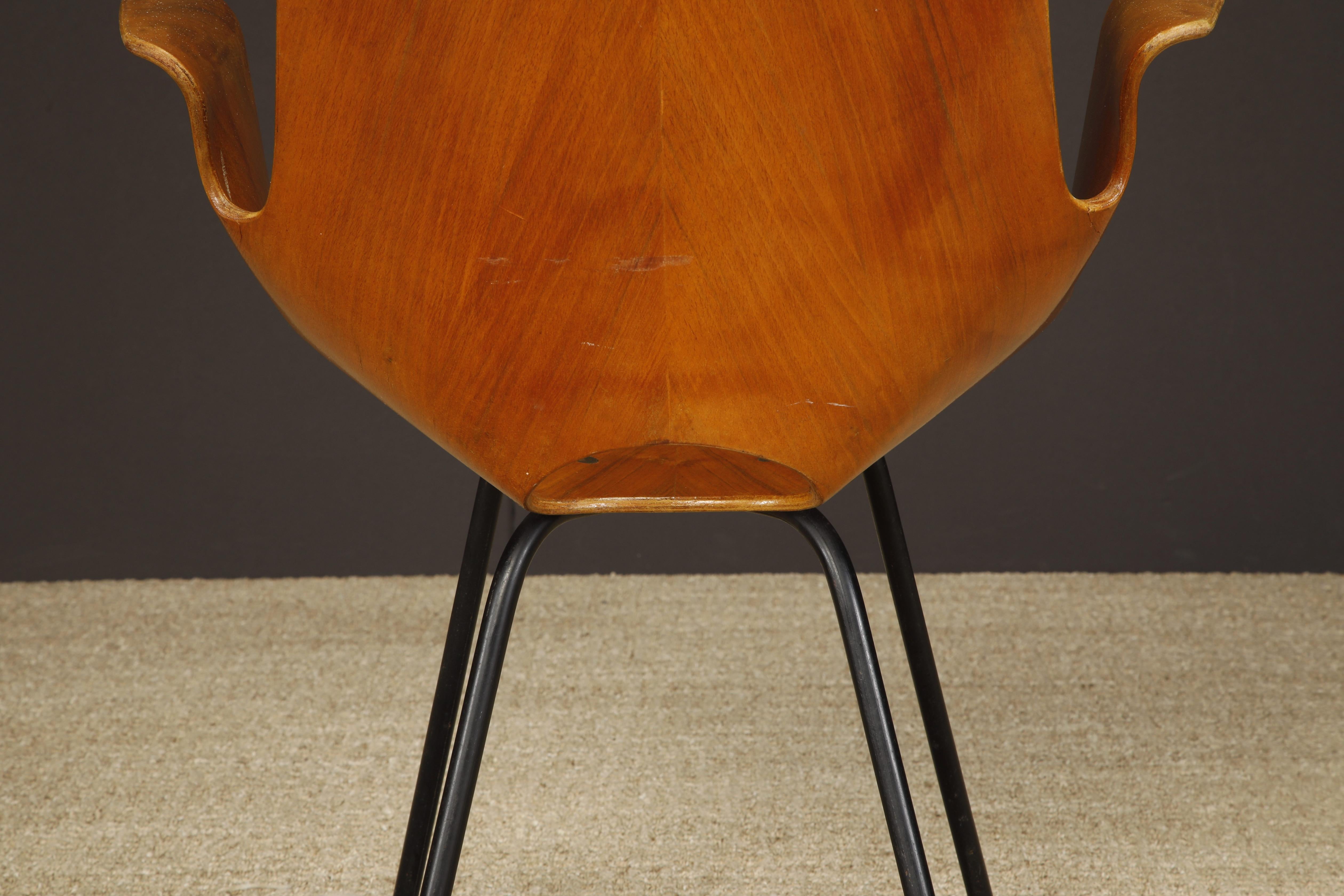 'Medea' Model 102 Bentwood Armchair by Vittorio Nobili, c 1955 Italy, Signed For Sale 10