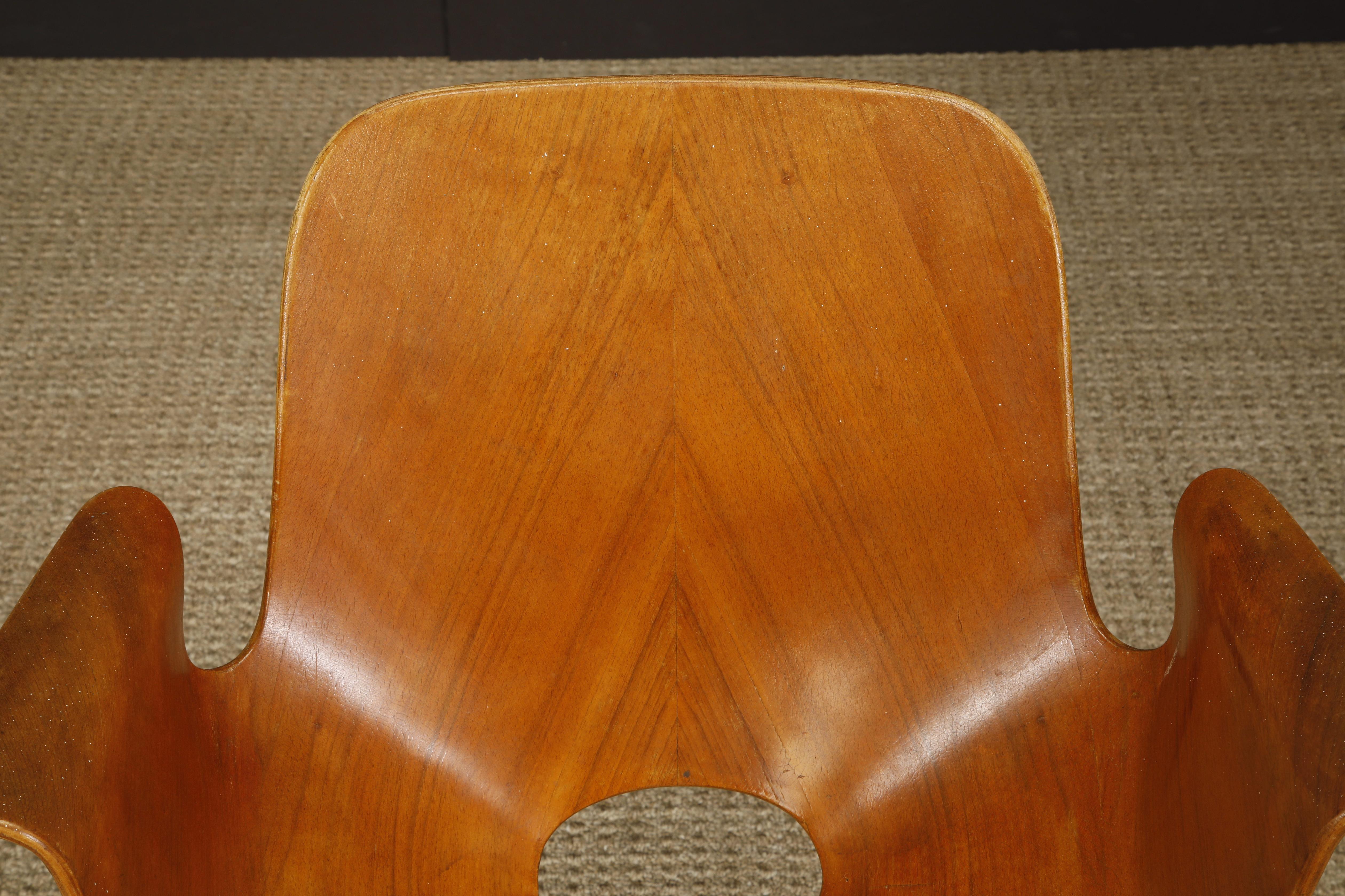 Italian 'Medea' Model 102 Bentwood Armchair by Vittorio Nobili, c 1955 Italy, Signed For Sale