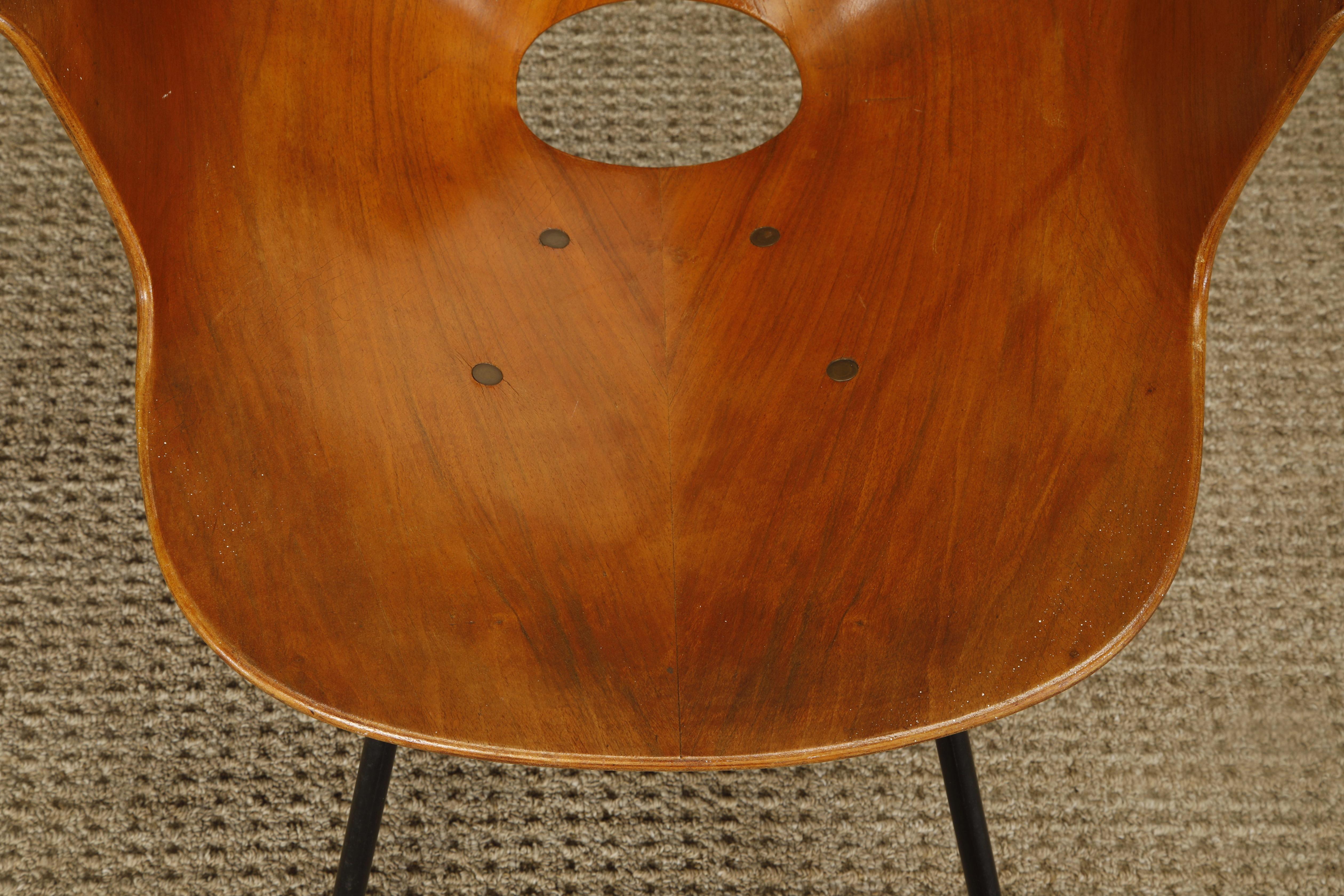 Mid-20th Century 'Medea' Model 102 Bentwood Armchair by Vittorio Nobili, c 1955 Italy, Signed For Sale