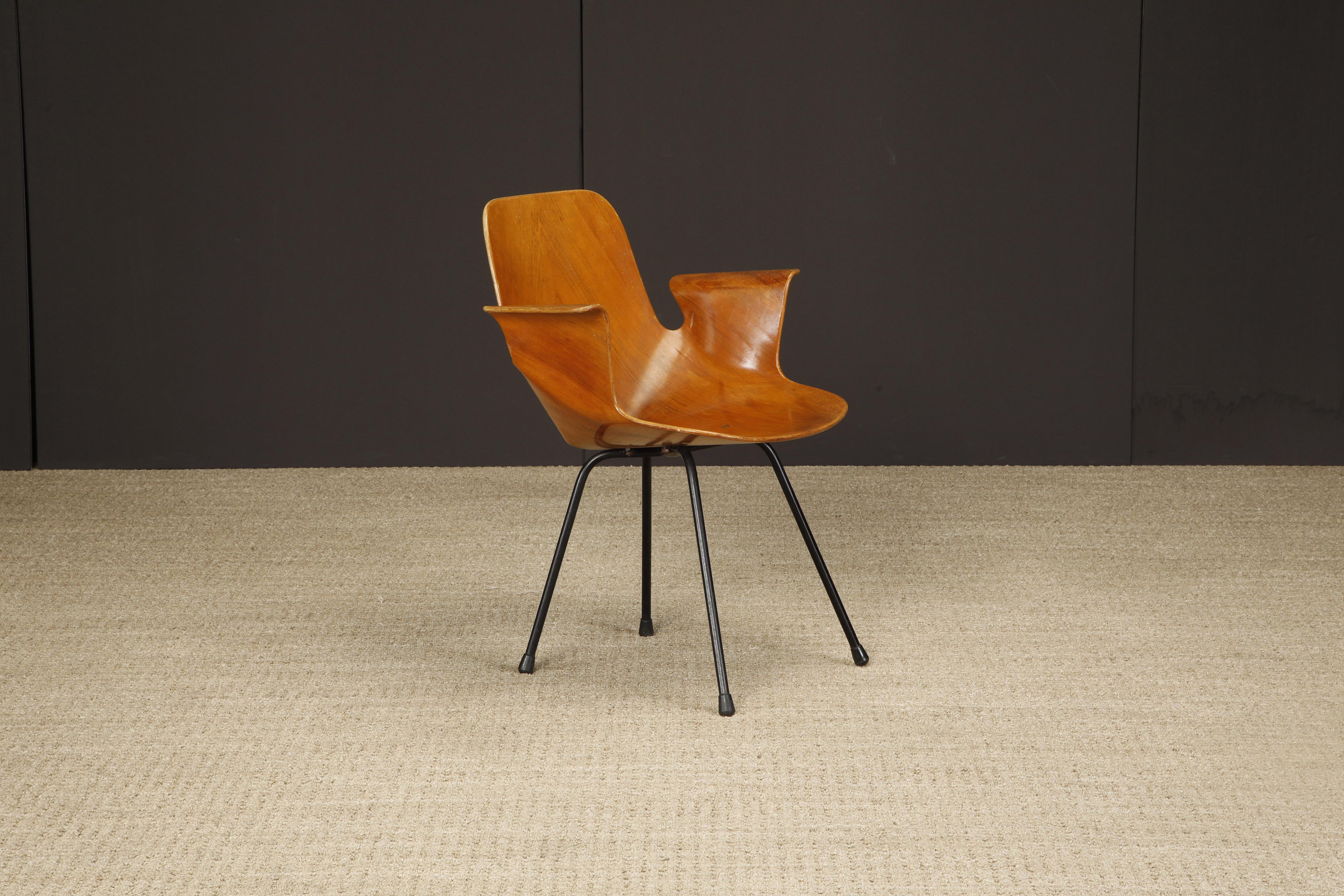 'Medea' Model 102 Bentwood Armchair by Vittorio Nobili, c 1955 Italy, Signed For Sale 2
