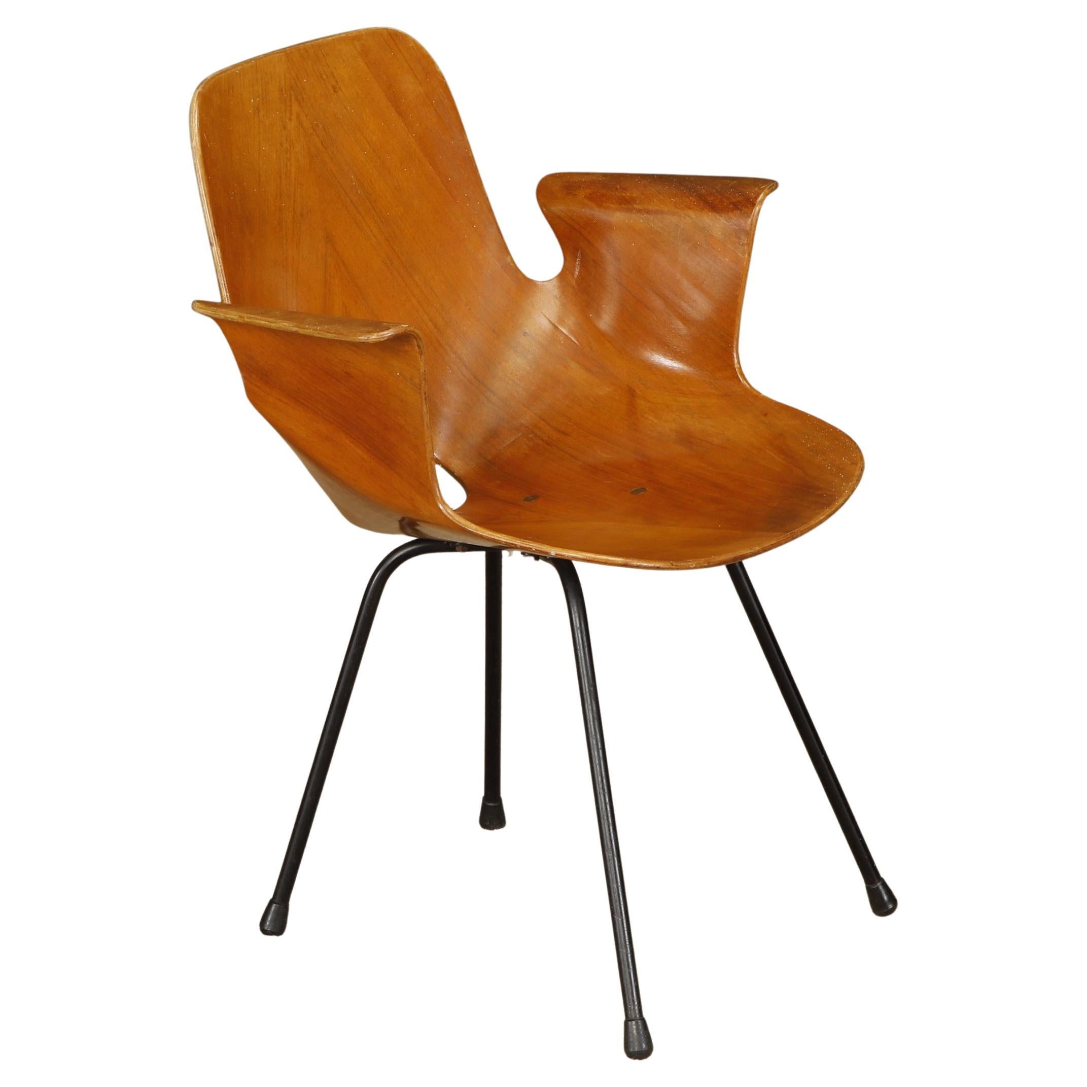 'Medea' Model 102 Bentwood Armchair by Vittorio Nobili, c 1955 Italy, Signed