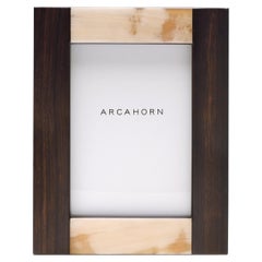 Medea Picture Frame in Amara ebony veneer & Corno Italiano, Mod. 5315A