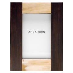 Medea Picture Frame in Amara ebony veneer with Corno Italiano Inlays, Mod. 5314A