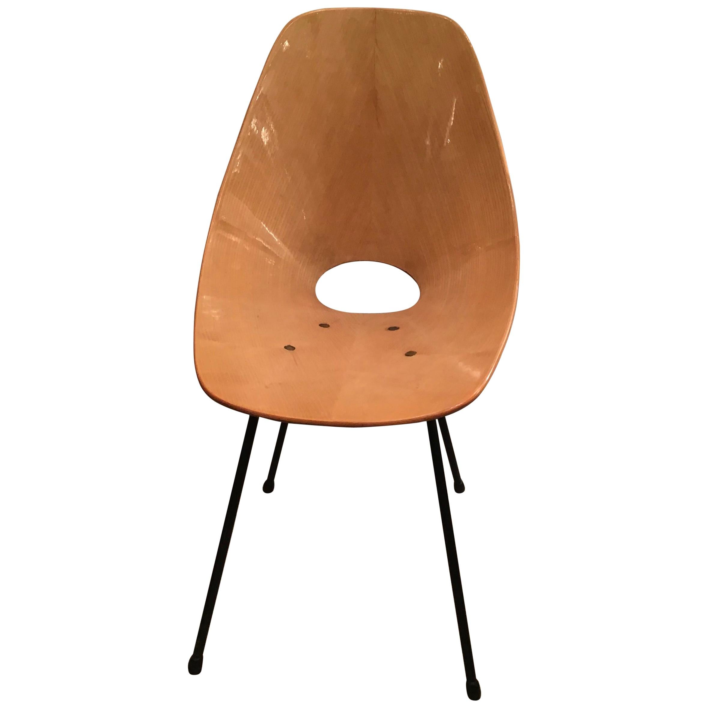Medea Vittorio Nobili “Fratelli Tagliabue “Chairs Wood Iron, 1950, Italy