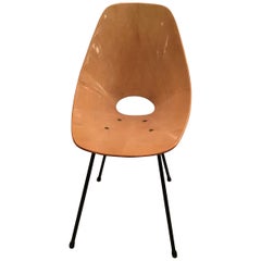 Medea Vittorio Nobili “Fratelli Tagliabue “Chairs Wood Iron, 1950, Italy